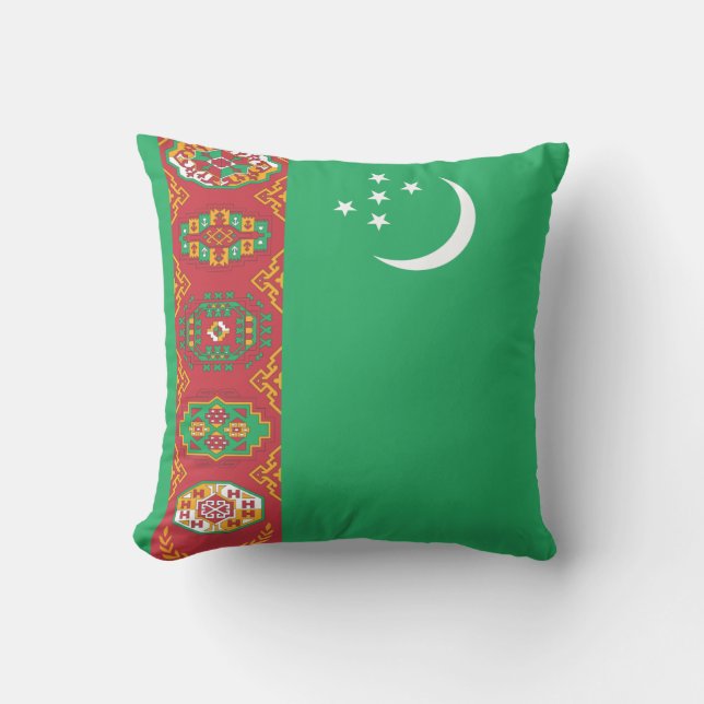 Flagge Turkmenistans Kissen (Vorderseite)