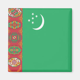Flagge Turkmenistans Magnet