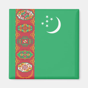 Flagge Turkmenistans Magnet