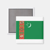 Flagge Turkmenistans Magnet (Vorderseite/Rückseite)