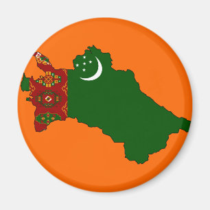 Flagge Turkmenistans Magnet
