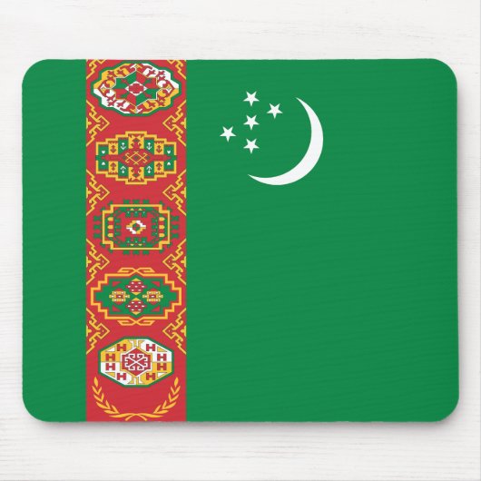 Flagge Turkmenistans Mousepad (Vorne)