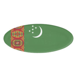 Flagge Turkmenistans Namenschild