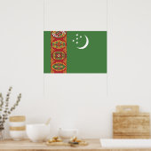 Flagge Turkmenistans Poster (Küche)