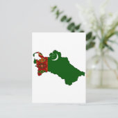Flagge Turkmenistans Postkarte (Stehend Vorderseite)