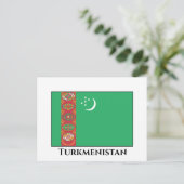 Flagge Turkmenistans Postkarte (Stehend Vorderseite)