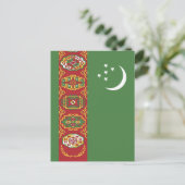 Flagge Turkmenistans Postkarte (Stehend Vorderseite)