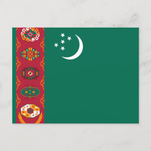 Flagge Turkmenistans Postkarte