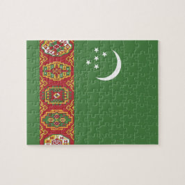 Flagge Turkmenistans Puzzle