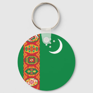 Flagge Turkmenistans Schlüsselanhänger