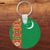 Flagge Turkmenistans Schlüsselanhänger (Vorderseite)