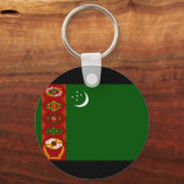 Flagge Turkmenistans Schlüsselanhänger (Vorderseite)