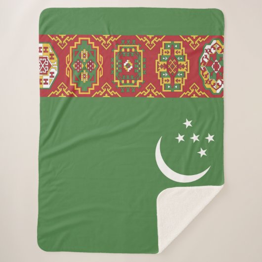 Flagge Turkmenistans Sherpadecke (Vorderseite)