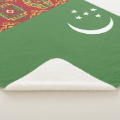Flagge Turkmenistans Sherpadecke (3/4)