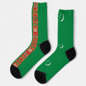 Flagge Turkmenistans Socken (Linkes Detail)