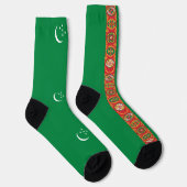 Flagge Turkmenistans Socken (Rechts)