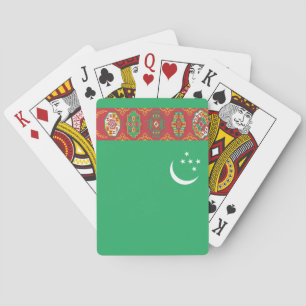 Flagge Turkmenistans Spielkarten