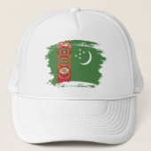 Flagge Turkmenistans Truckerkappe (Vorderseite)