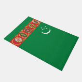 Flagge Turkmenistans (Turkmenien) Fußmatte (Schrägansicht)