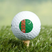 Flagge Turkmenistans (Turkmenien) Golfball (Insitu T-Shirt)