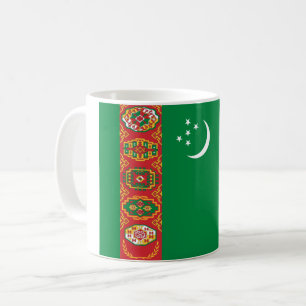 Flagge Turkmenistans (Turkmenien) Kaffeetasse