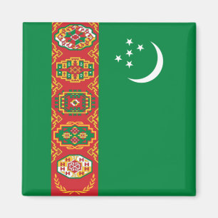 Flagge Turkmenistans (Turkmenien) Magnet