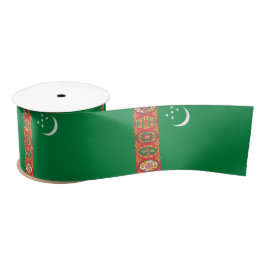 Flagge Turkmenistans (Turkmenien) Satinband