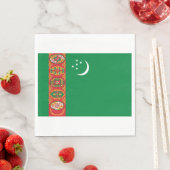 Flagge Turkmenistans (Turkmenien) Serviette (Beispiel)