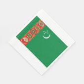 Flagge Turkmenistans (Turkmenien) Serviette (Ecke)