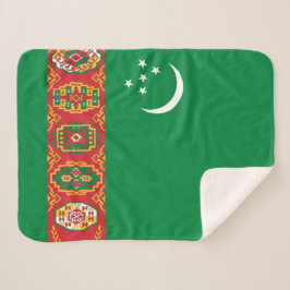 Flagge Turkmenistans (Turkmenien) Sherpadecke