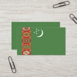 Flagge Turkmenistans Visitenkarte