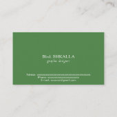 Flagge Turkmenistans Visitenkarte (Rückseite)