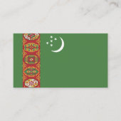 Flagge Turkmenistans Visitenkarte (Vorderseite)