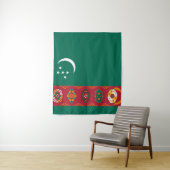 Flagge Turkmenistans Wandteppich (Beispiel)