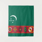 Flagge Turkmenistans Wandteppich (Vorderseite)