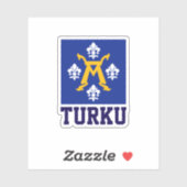 Flagge Turku, Finnland Aufkleber (Blatt)