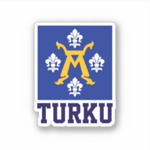 Flagge Turku, Finnland Aufkleber