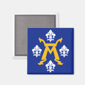 Flagge Turku, Finnland Magnet (Vorderseite/Rückseite)
