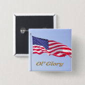 Flagge u s, ol Ruhm Button (Vorne & Hinten)