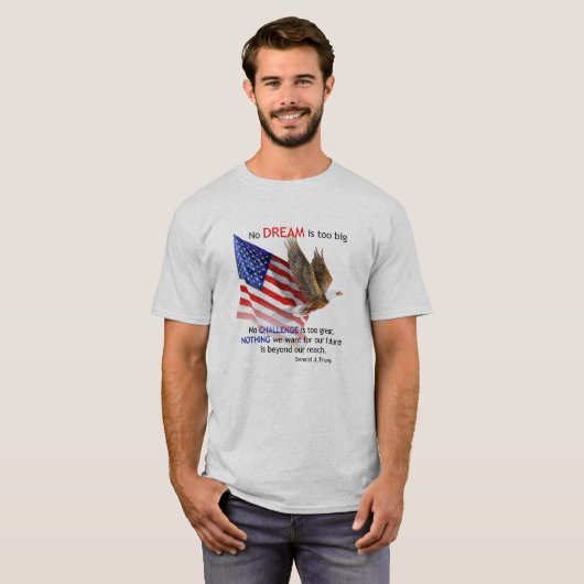 Flagge u. Trumpf-Zitat Eagles Donald J T-Shirt (Vorne ganz)