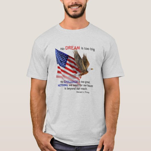 Flagge u. Trumpf-Zitat Eagles Donald J T-Shirt (Vorderseite)