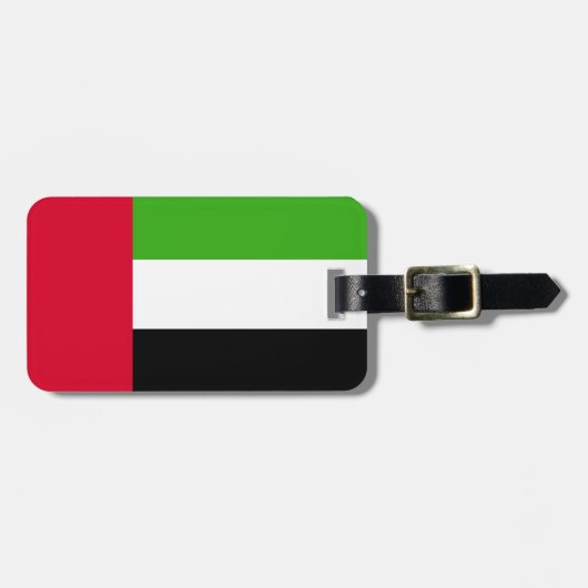 Flagge UAE Arabische Emirate Gepäckanhänger (Vorderseite horizontal)