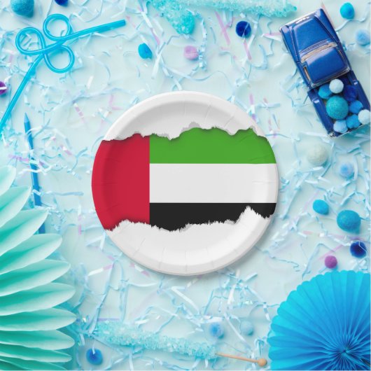 Flagge UAE Arabische Emirate Pappteller (Party)