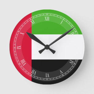 Flagge UAE Arabische Emirate Runde Wanduhr