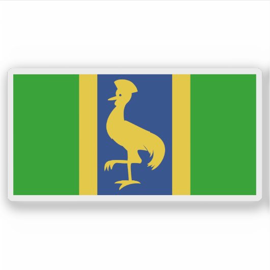 Flagge Ugandas (1962) Aufkleber (Vorderseite)