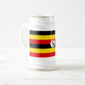 Flagge Ugandas Bierglas (Vorderseite Links)