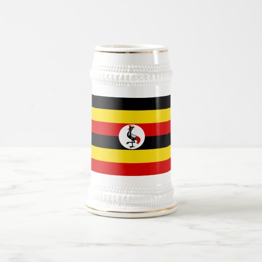 Flagge Ugandas Bierglas (Mittel)