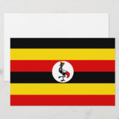 Flagge Ugandas Briefpapier (Vorne/Hinten)