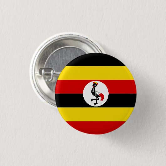 Flagge Ugandas Button (Vorne & Hinten)