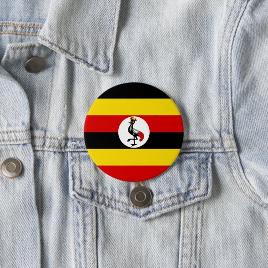 Flagge Ugandas Button (Beispiel)